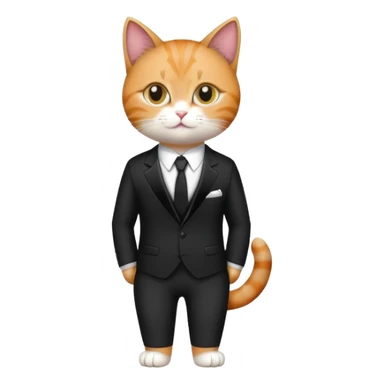 Cat in a black suit with the inscription PrimeCopy sticker