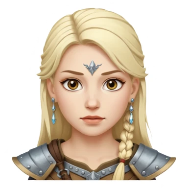 ESO female nordic warrior with lashes and earrings sticker