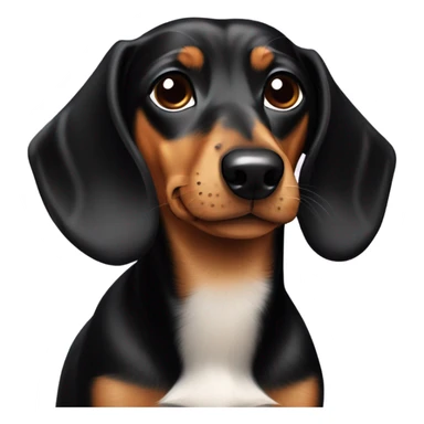 Black and tan Dachshund  sticker