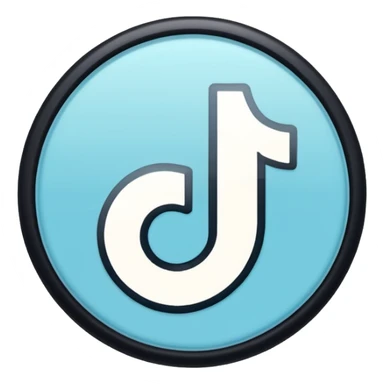 Verificación de tiktok en celeste con el check blanco sticker