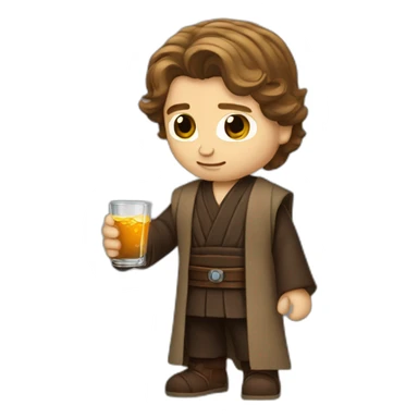Anakin skywalker handing whiskey glass sticker