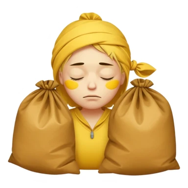 Tired yellow head sticker