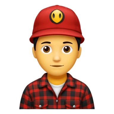 Ung man med svart keps röd gul rutig flanellskjorta hållandes stor torsk sticker