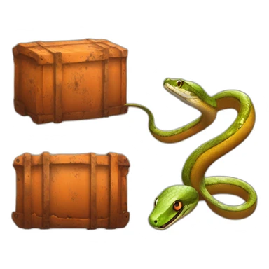 Python snake vs Rust Cargo sticker