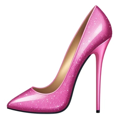 Pink sparkly high heels sticker
