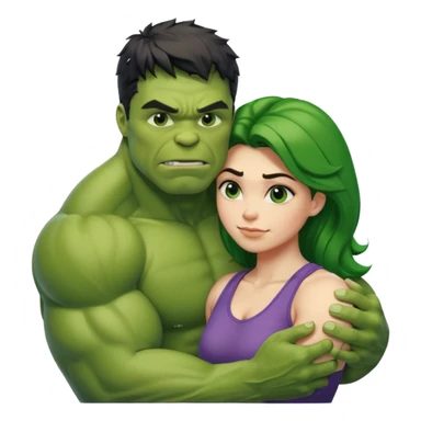 hulk namorando com mulher sticker