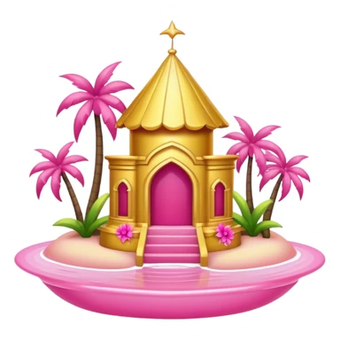 gold pink paradise sticker