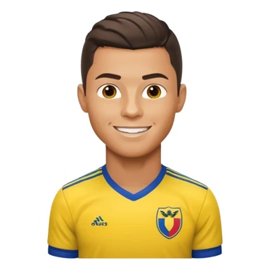 Cristiano Ronaldo with a shirt of Colombia sticker