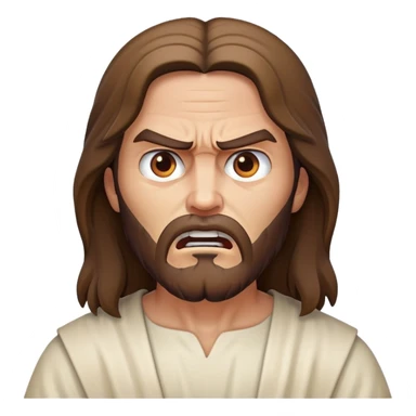 super duper angry jesus sticker