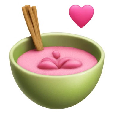 Matcha mit Herz in pink  sticker