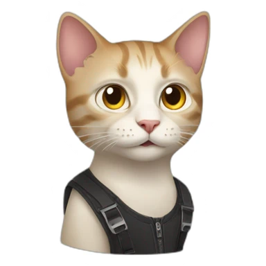 cat as elon musk sticker