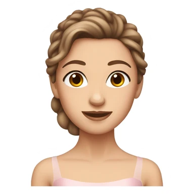 caucasian ballerina with brown hair sticker