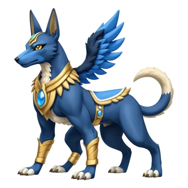 WereGarurumon-Anubis-Lucario-fusion (full body) sticker