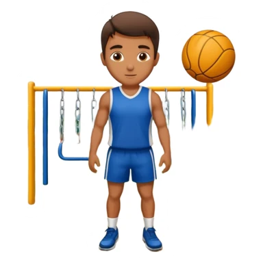 sportsman in the playground sticker