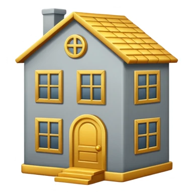 coin grey house sticker