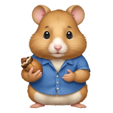hamster holding nutz with shirt sticker