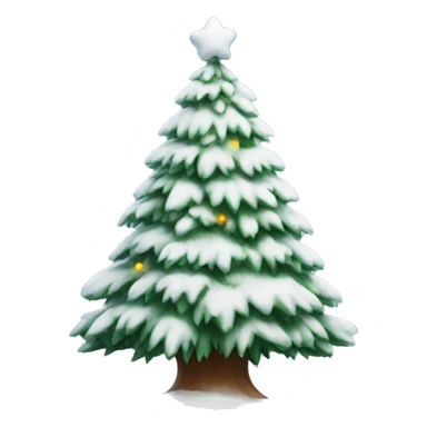 snowy christmas tree  sticker