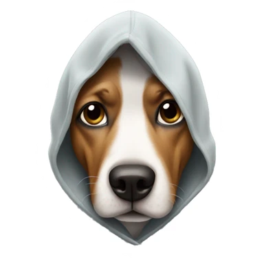 Dog wearing a hoody  sticker