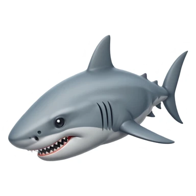 Shark head with horse body sticker