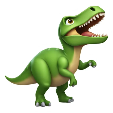 Dinosaur doing a crunch sticker