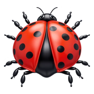   jeff koons style inflatable ladybug art sticker