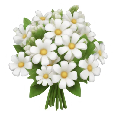 white flowers bouquet  sticker