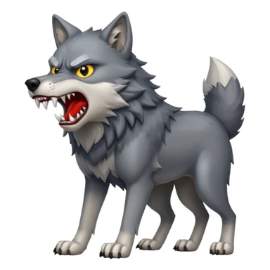 Wolf angry, full body sticker