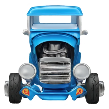 Hot wheels, Hot rod, panel truck, 1964 with exposed chrome exhaust pipes, blue  sticker