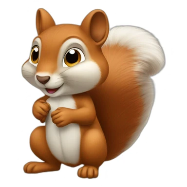 Squirrel with mush sticker