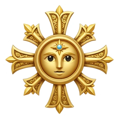 sun cross templar sticker