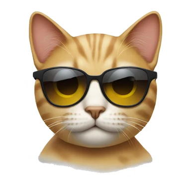 Cat with sunglasses sticker