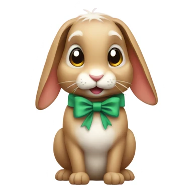 rabbit with a bow sticker