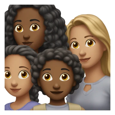 4 black sisters, 1 brother sticker