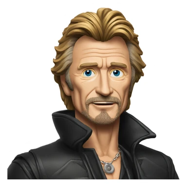 Johnny halliday déguisé en père Noël  sticker