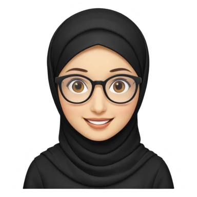 tech hijabie with glasses sticker