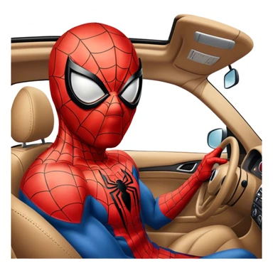 Spiderman in a car sticker