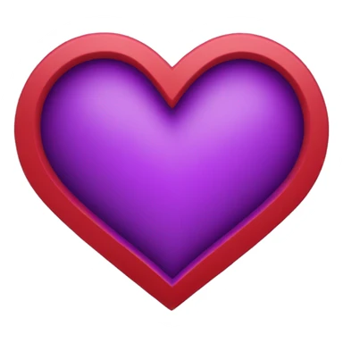 a purple and red heart using hex code #d01f27 and #782d75 sticker