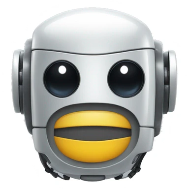 robot with smile mustache  sticker