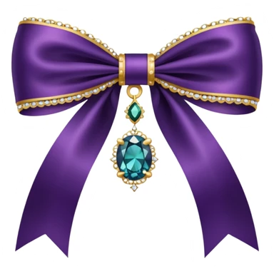 dark purple ribbon with jewelry sticker