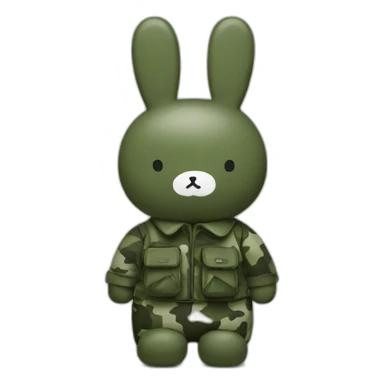 miffy with camo colors sticker