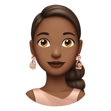 Girl with rose gold earrings sticker
