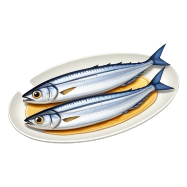 Plate of saury sticker