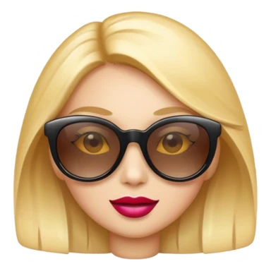 Emoji that has diva sunglasses  sticker
