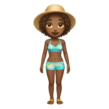 beach girl, very cute sticker