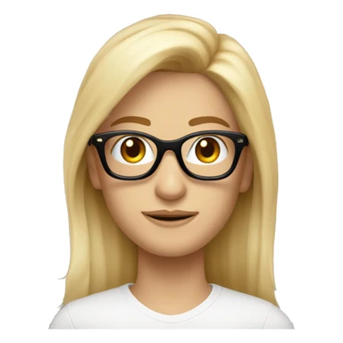 Marciano rubia pelo largo y gafas sticker