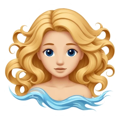 Luna en acuario sticker