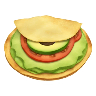Tostada con palta y tomate sticker