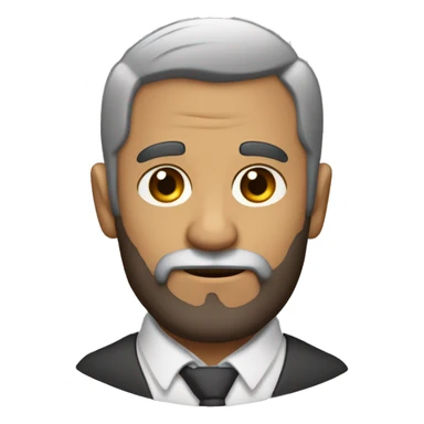 Homre emanarazado con barba ubia y calvo sticker