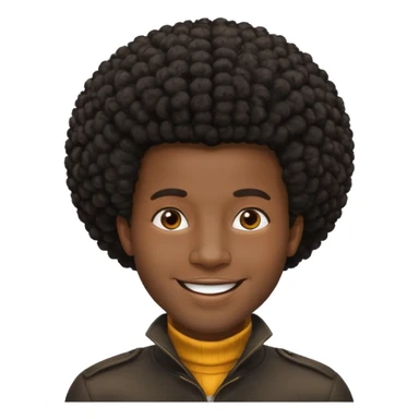 Black men hairstyle afro sticker