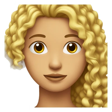 Chica con pelo largo rizado moreno sticker